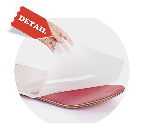 Clear Skateboard Grip Tape, Waterproof, Anti Slip, Bubble Free, Transparent Griptape 11" x 50"