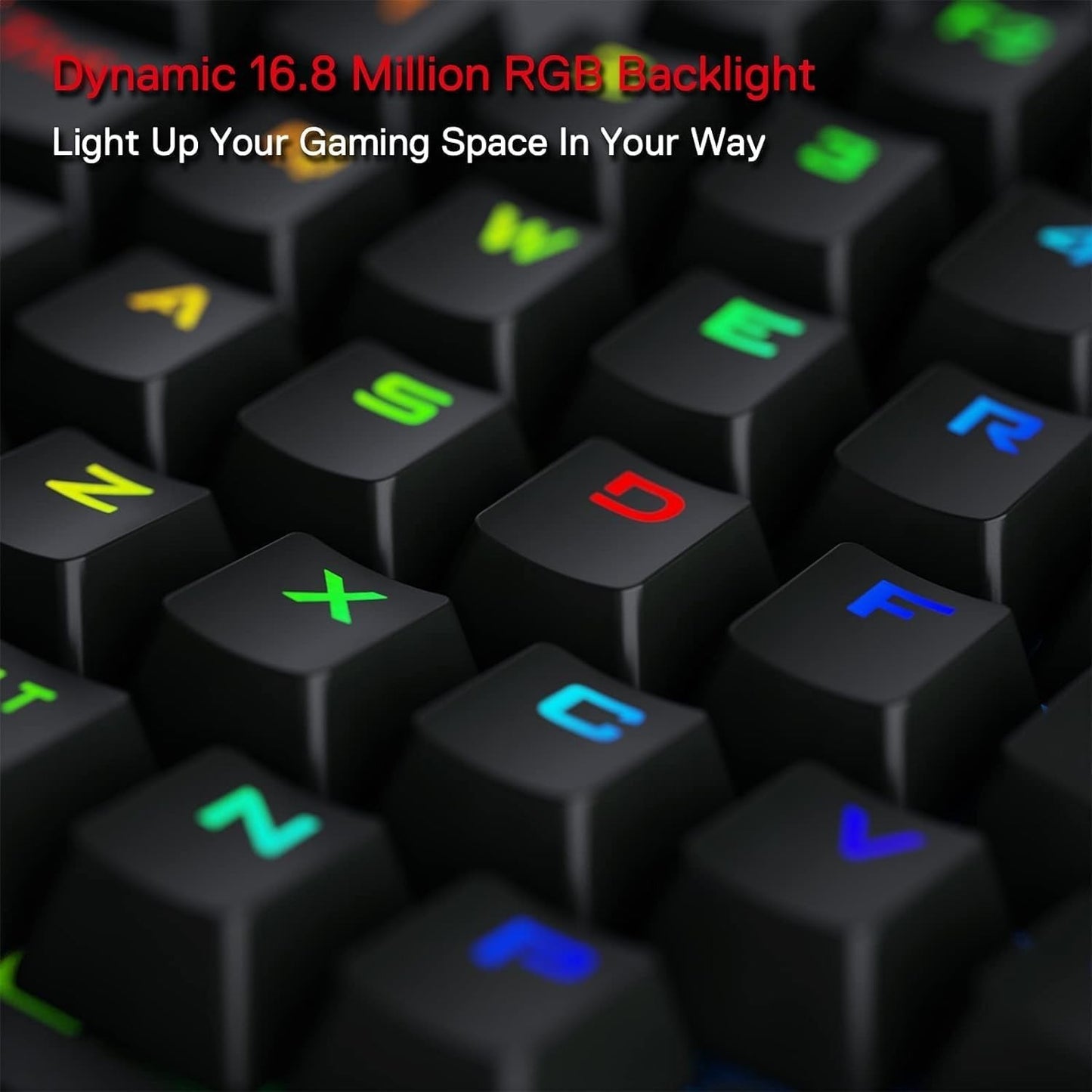 Redragon K585 DITI One-Handed RGB Mechanical Gaming Keyboard Rechargeable Blue