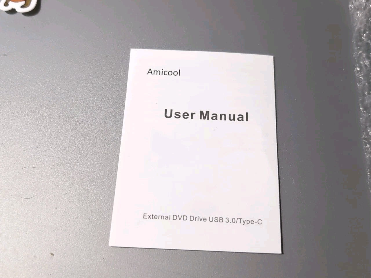 Amicool External DVD Drive USB 3.0 USB-C Portable CD DVD RW Burner Reader Black