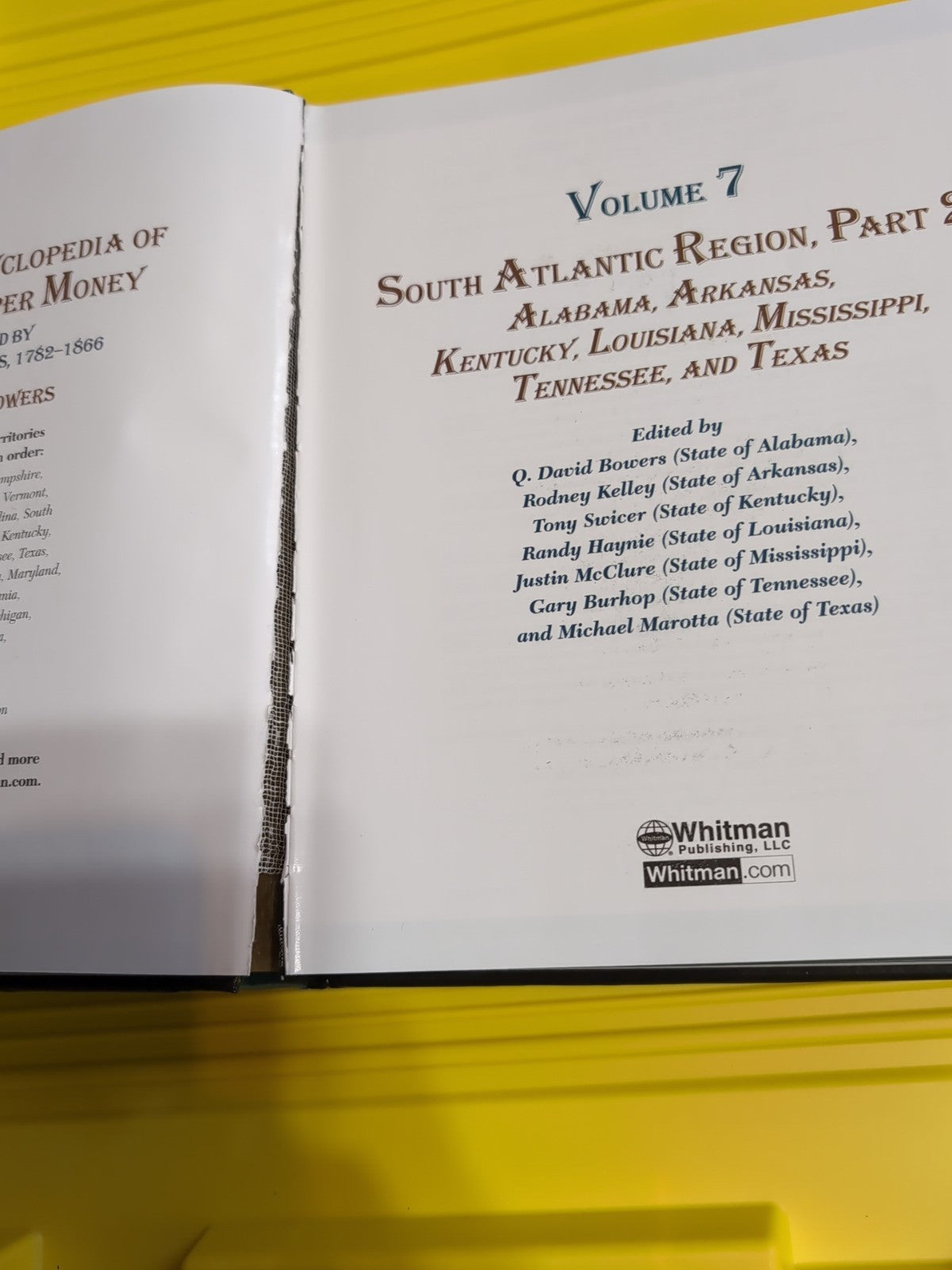 Whitman Encyclopedia of Obsolete Paper Money Volume 7 by Q David Bowers
