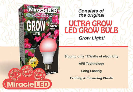 Miracle LED Craft Fire Blossom Red Spectrum Grow Light Bulb Replacing 150W SALE