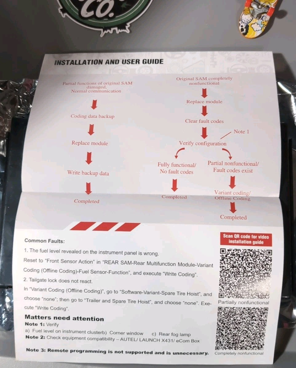 Mercedes Rear SAM Module 1649005401 1649005101 ML GL R-Class W164 Untested