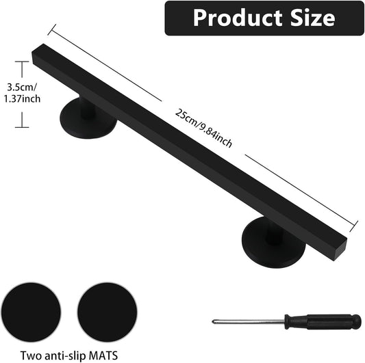 Fingerboard Rail Aluminum Skate Obstacle Non Slip Base 9.8in Black