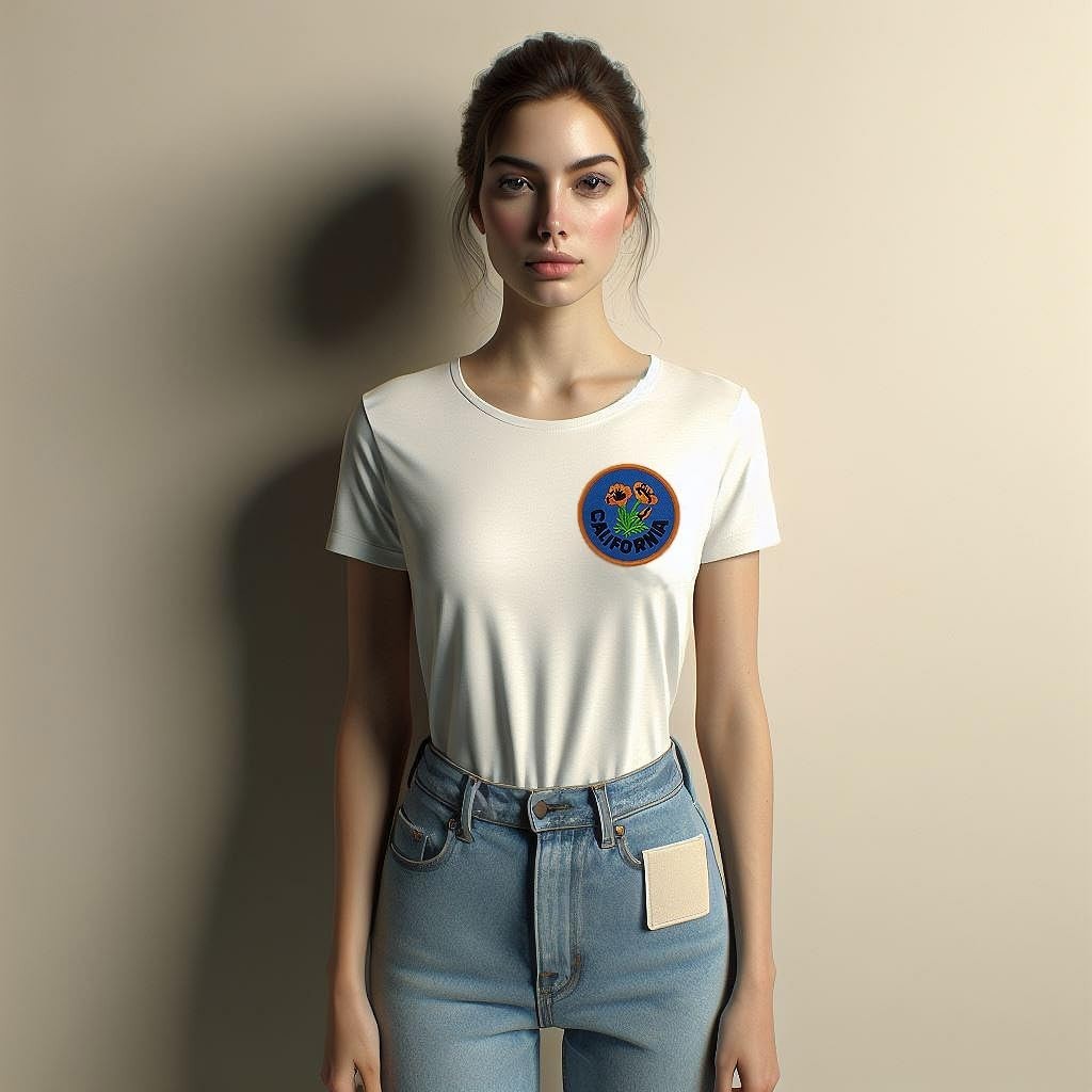 Hollywood Travel Souvenir Embroidered Iron-On Patches (Set of 1, 2 Inches X 2 In