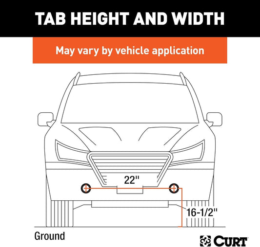 CURT 70114 Custom Tow Bar Base Plate Brackets for Dinghy Towing, Ford Explorer