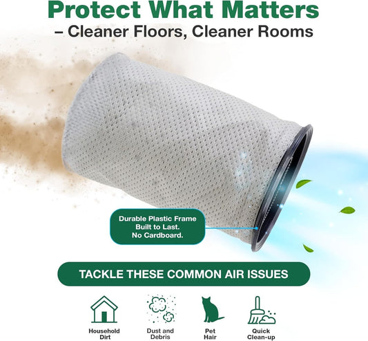 Think Crucial Replacement Reusable Cloth 10QT Vacuum Bag – Compatible 4-Pack