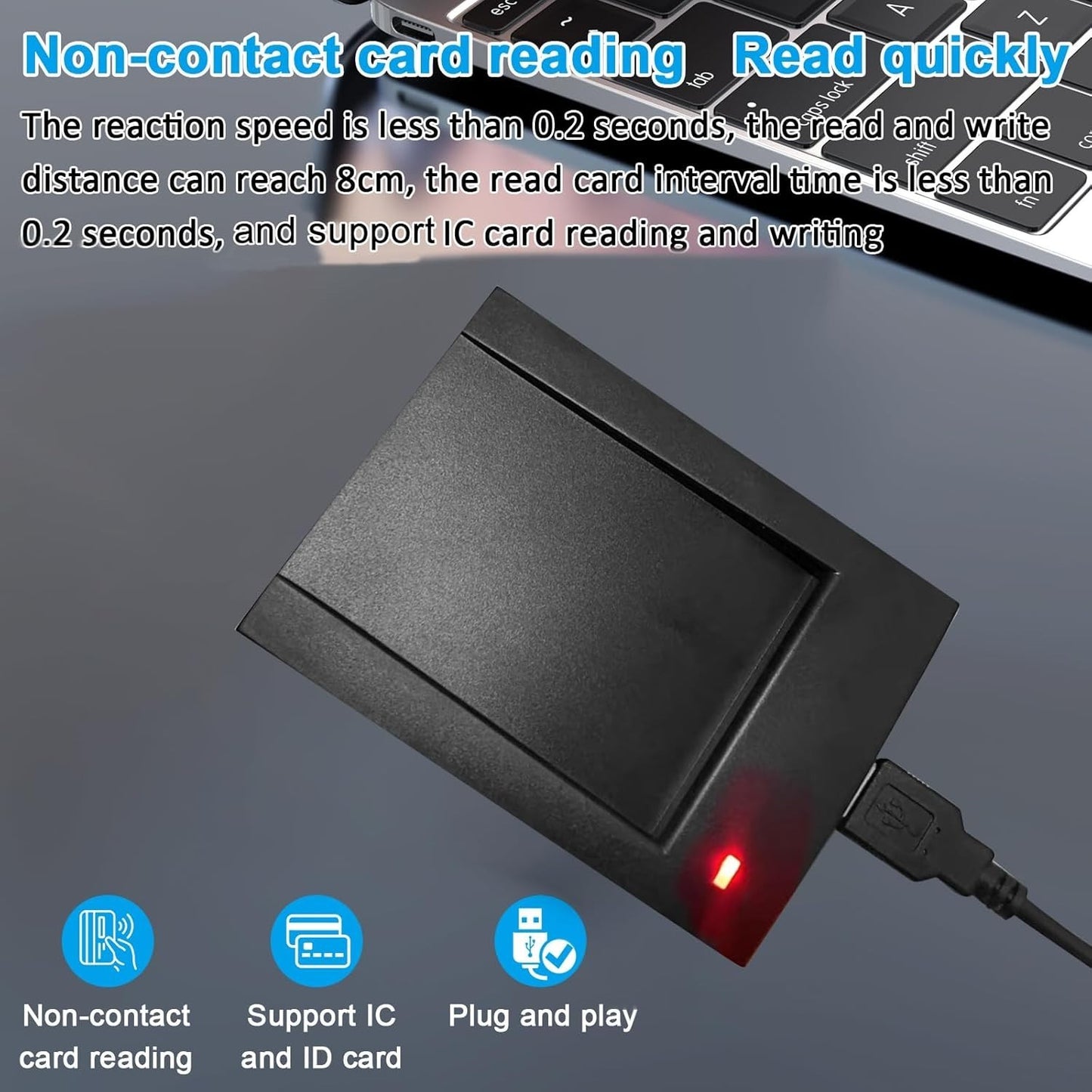 RFID Card Reader 125KHz/13.56Mhz Reader Support ISO14443-A/B Protocol IC ID C...