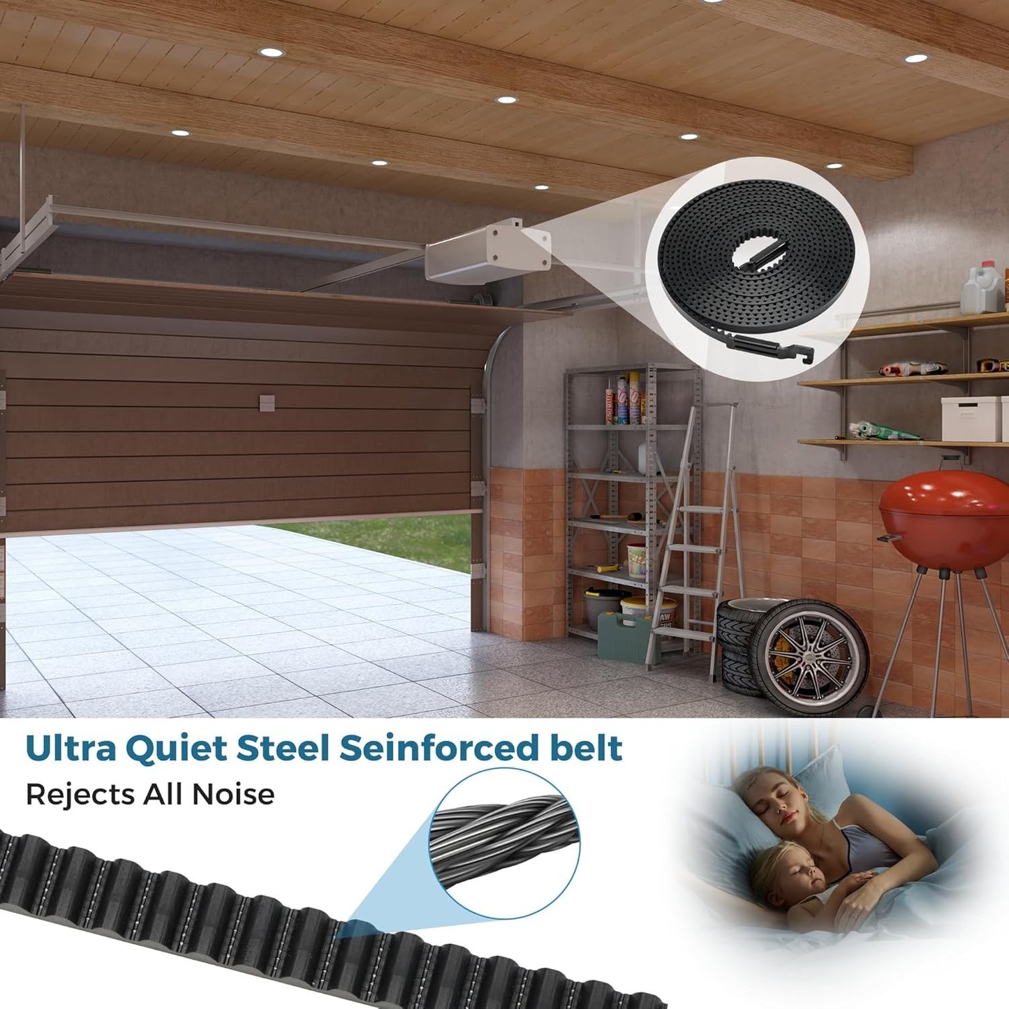 Upgrade 41A5250-2 41AB050-2 Belt for 10ft High Garage Door, 310" Garage Door NEW