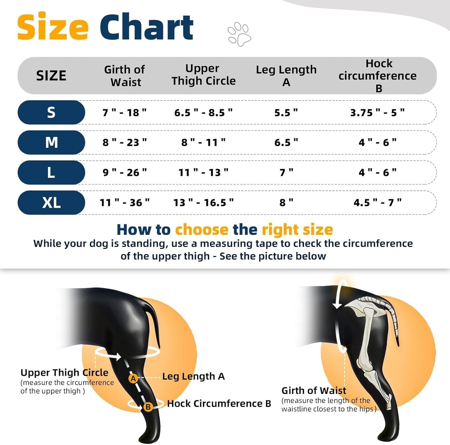Adjustable Dog Knee Brace for Torn ACL Hind Leg - Rear Leg Limp - (Left Leg, XL)