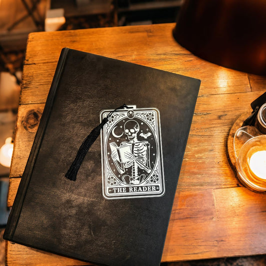 Skeleton Tarot Card Bookmark | The Reader