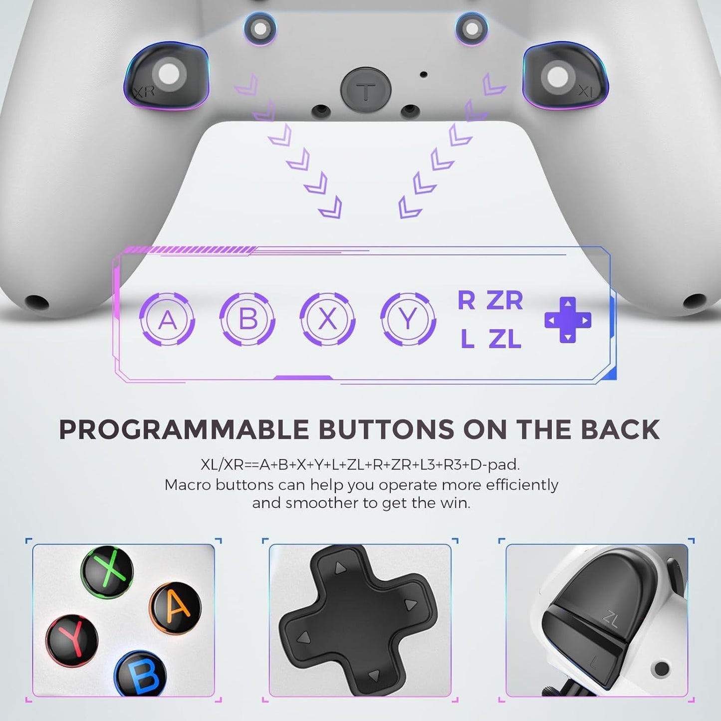 Switch Controller for Switch 2 with RGB/Turbo/Marko/Vibration/6 Axis Gyro/Wakeup