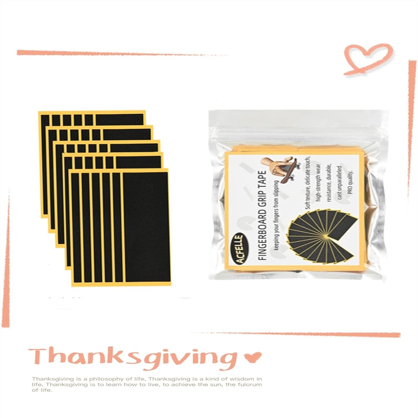 100pcs Fingerboard Foam Grip Tape 110x38mm Non-Slip Pads for Mini Skateboards