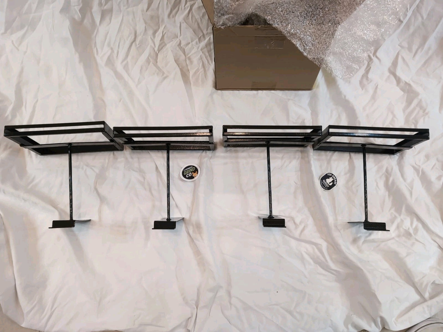 4 Pcs Rectangular Faceout Sign Holders for Slatwall Holds Gridwall Acc. 7"x5.5"
