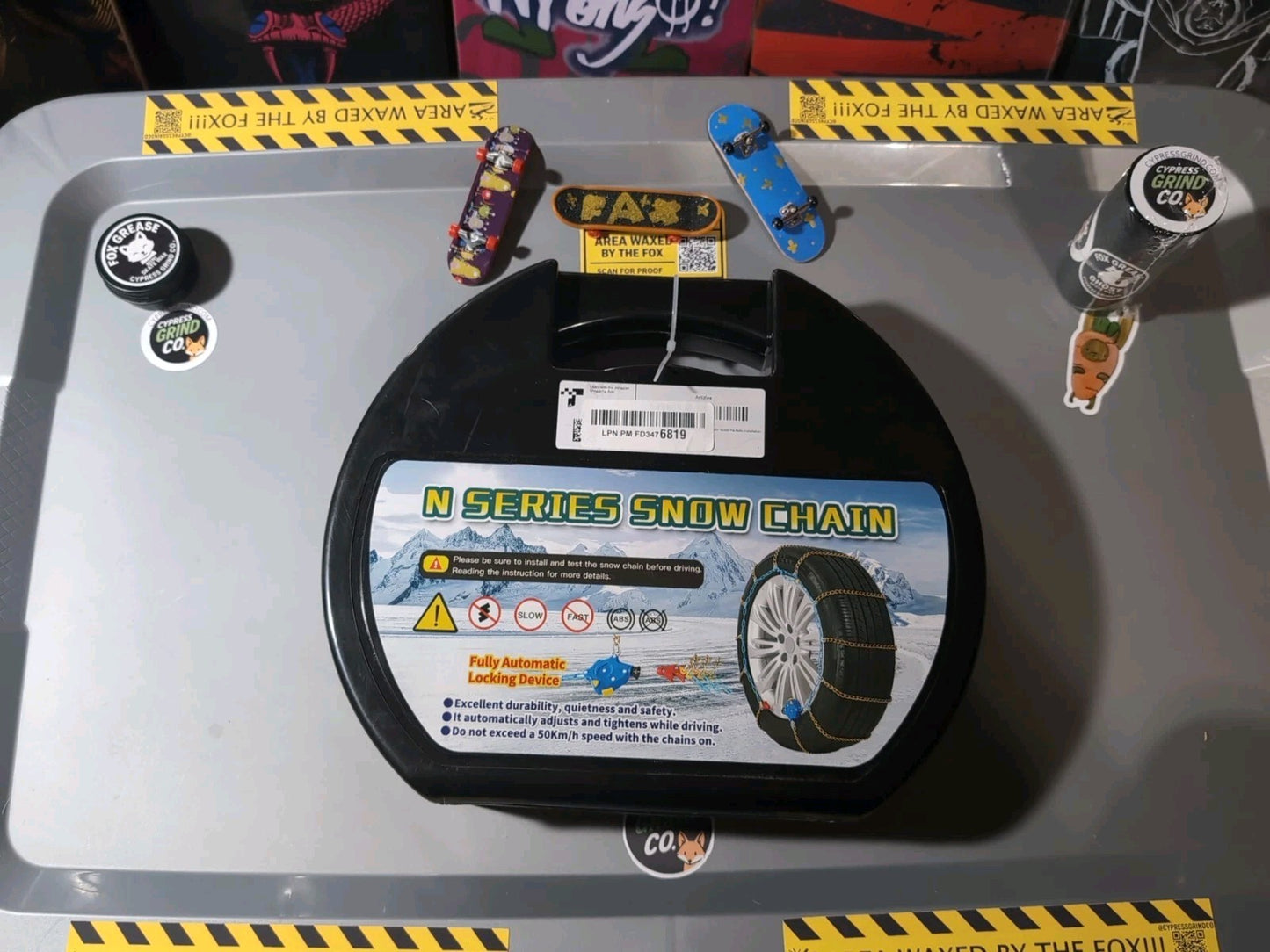 Auto Tightening Snow Tire Chains 1-Min Quick Fit Emergency Traction Set of 2