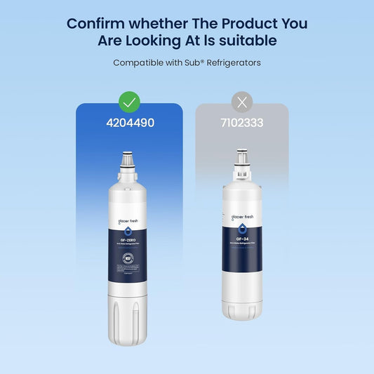 GLACIER FRESH Water Filter Replacement for Sub-Zero 4204490, 4290510, 9030868...