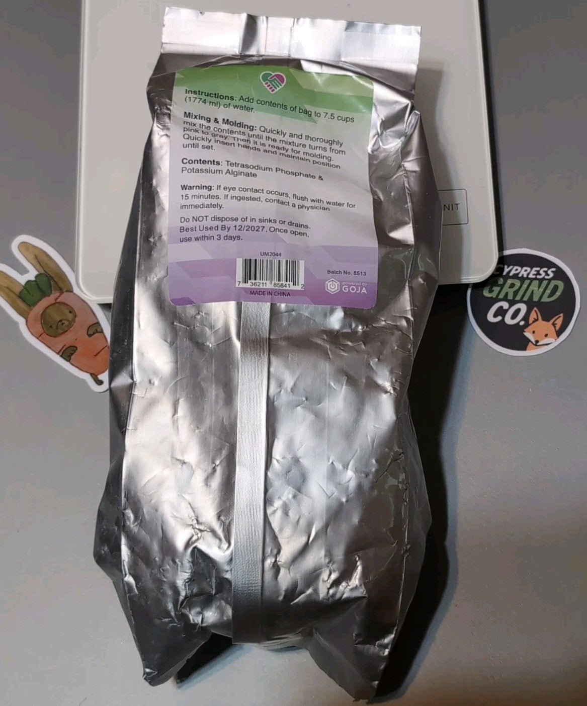 Luna Bean Alginate Molding Powder Refill 1lb Hand Casting Kit Non-Toxic White