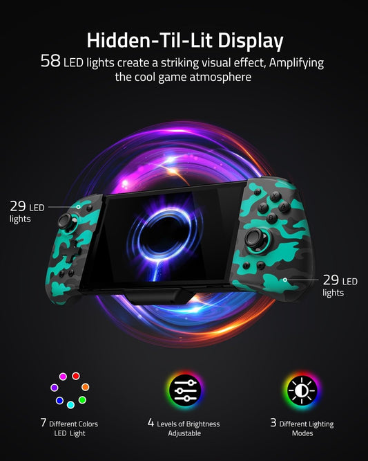 Switch Controller Pro for Nintendo/OLED Ergonomic Luminpad w/ Turbo Mapping CAMO