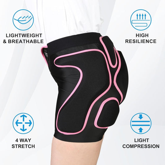 3D Protection Padded Shorts, Hip Butt Tailbone Crash Pad Pants Skating Snowboard