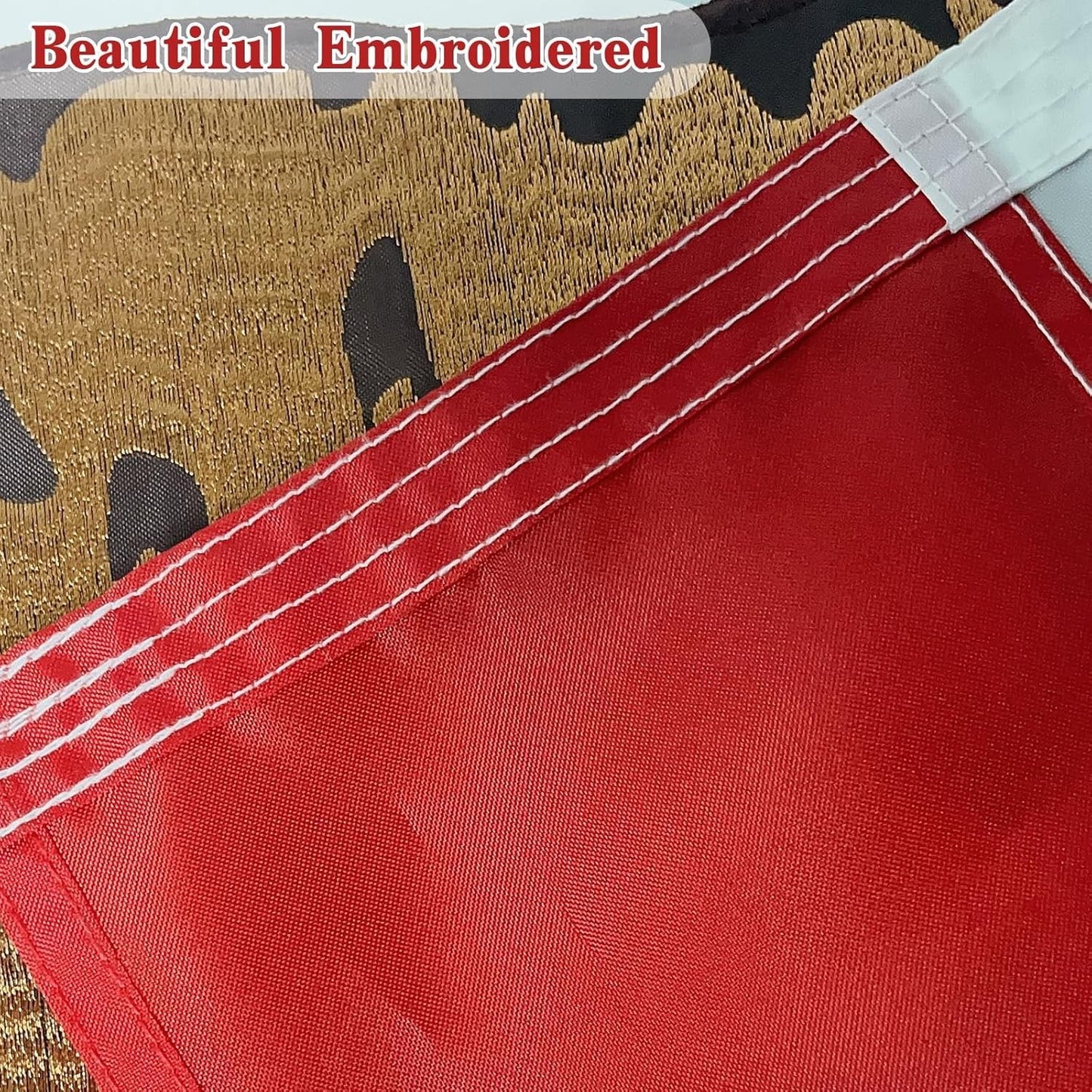 California Republic Flag 3x5 FT Outdoor – Embroidered Bear & Star, Heavy Duty