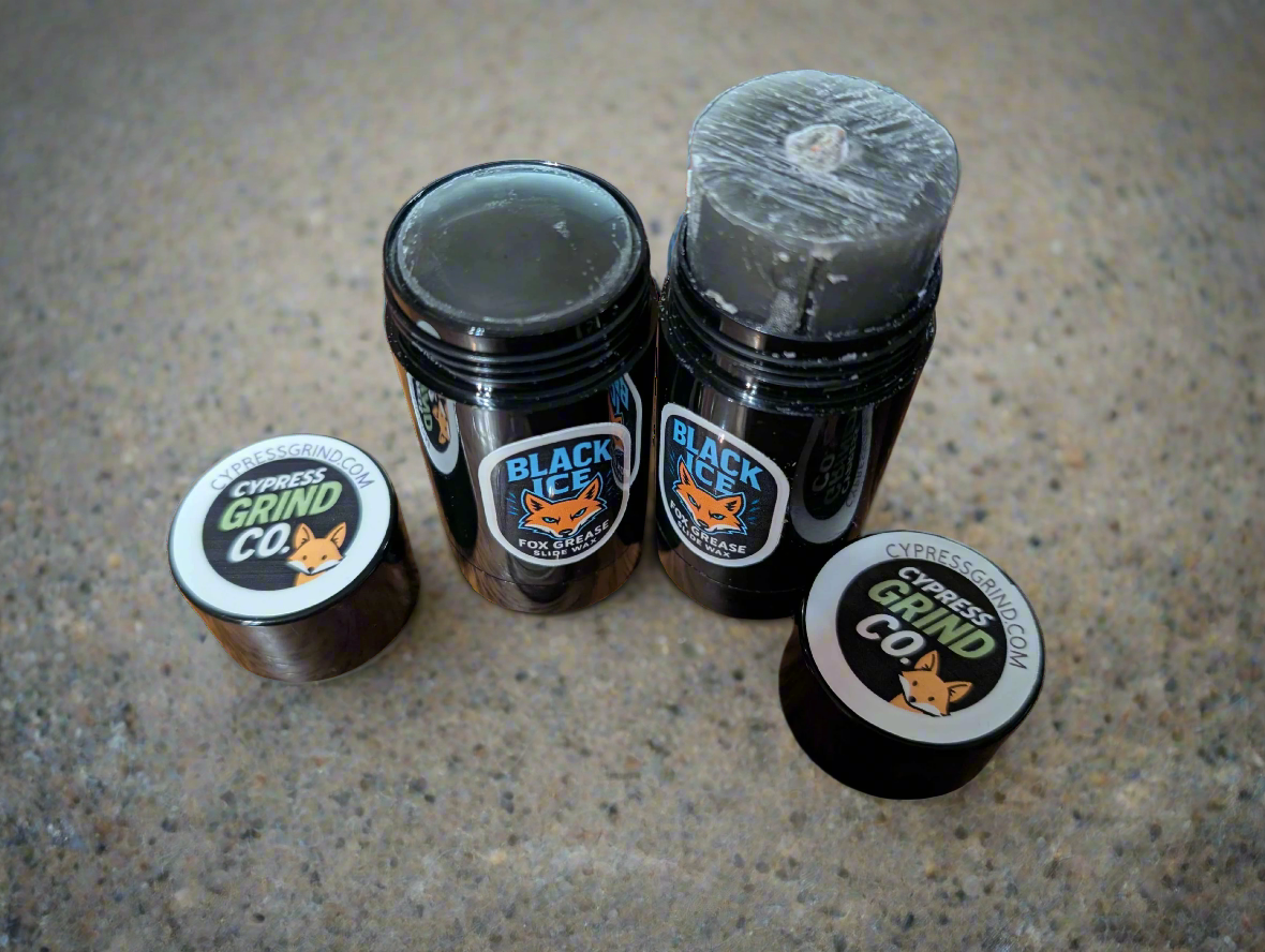 Compare skate board black ice wax after use