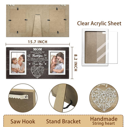 Gifts for Mom from Daughter, Son, Mom Picture Frame Holds 2 Size 4x6 Photos