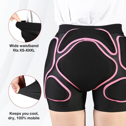 3D Protection Padded Shorts, Hip Butt Tailbone Crash Pad Pants Skating Snowboard