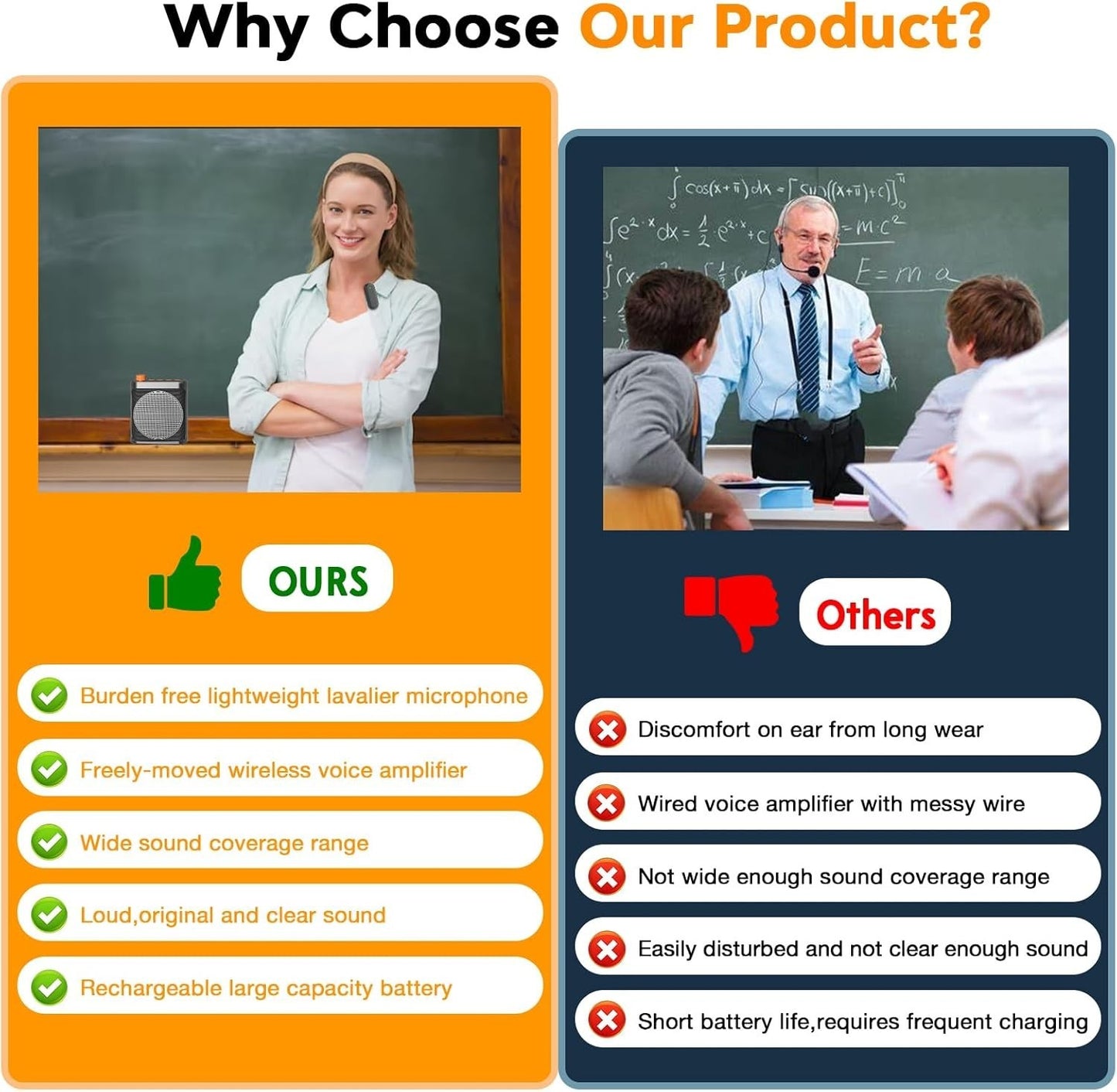 Wireless Voice Amplifier w/ 2 Magnetic Lavalier Mics Bluetooth PA Speaker