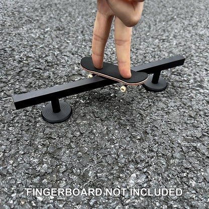 Fingerboard Rail Aluminum Skate Obstacle Non Slip Base 9.8in Black