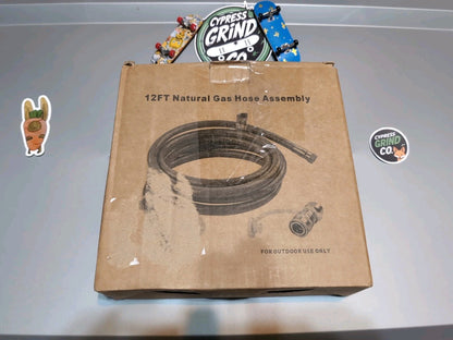 GASPRO 12ft Natural Gas Hose 3/8" ID Low Pressure Quick Connect NG Line