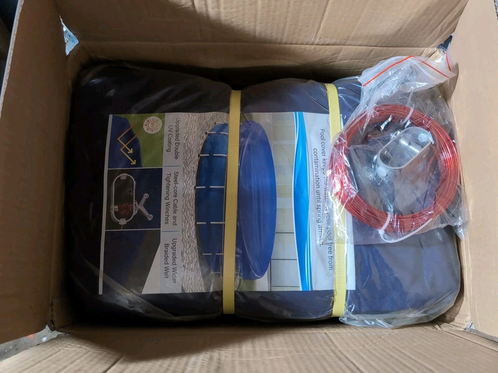 21ft Round Winter Pool Cover 500D Extra Thick Above Ground w Winch Cable