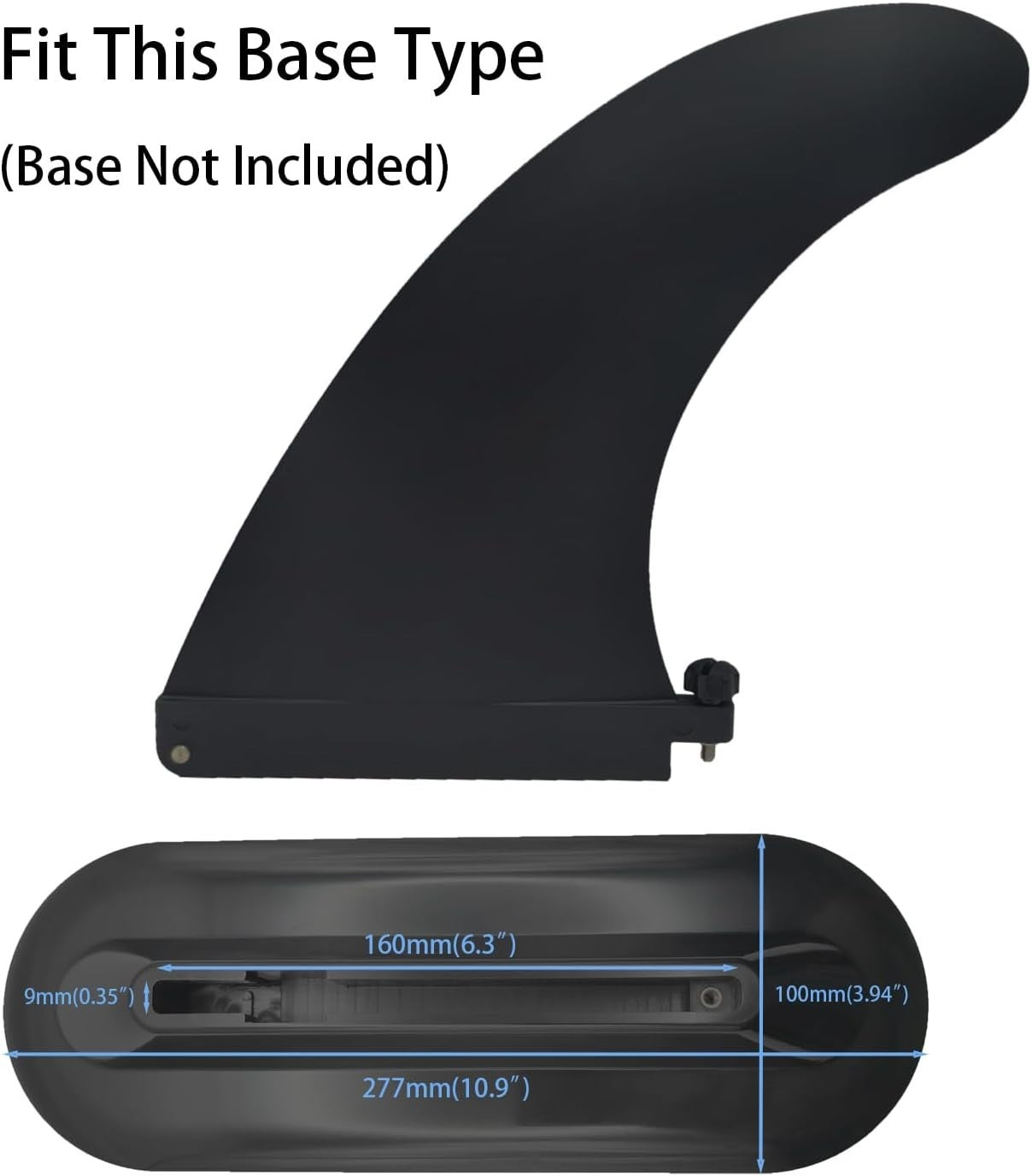 Paddleboard Fin - Easy Install, Screw-in Design, Detachable Sup Fin Replacement