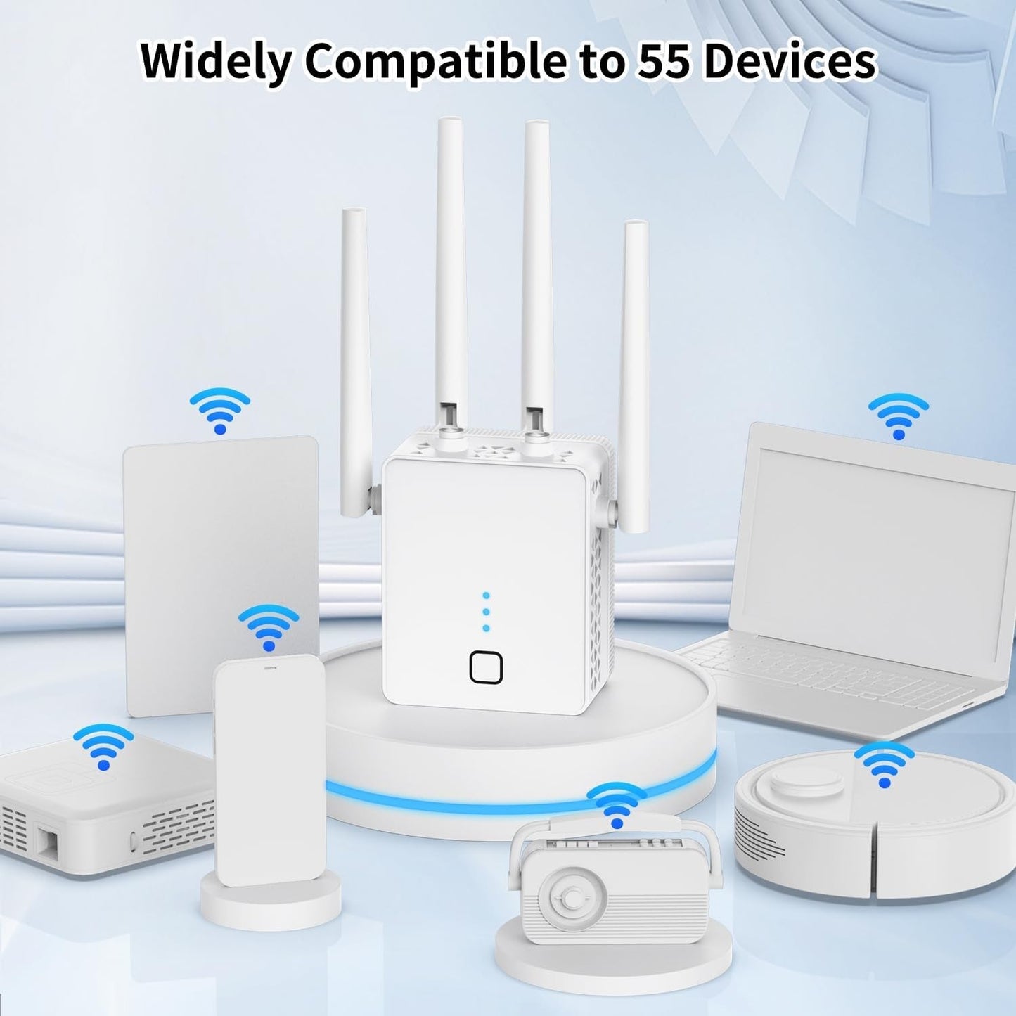 2024 Dual Band WiFi Extender 1200Mbps Booster Repeater 2.4G/5G Router Signal