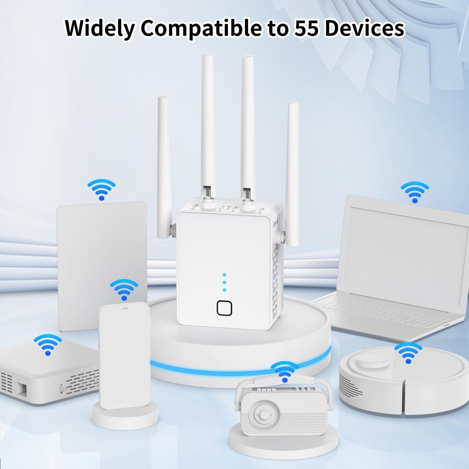 2024 Dual Band WiFi Extender 1200Mbps Booster Repeater 2.4G/5G Router Signal