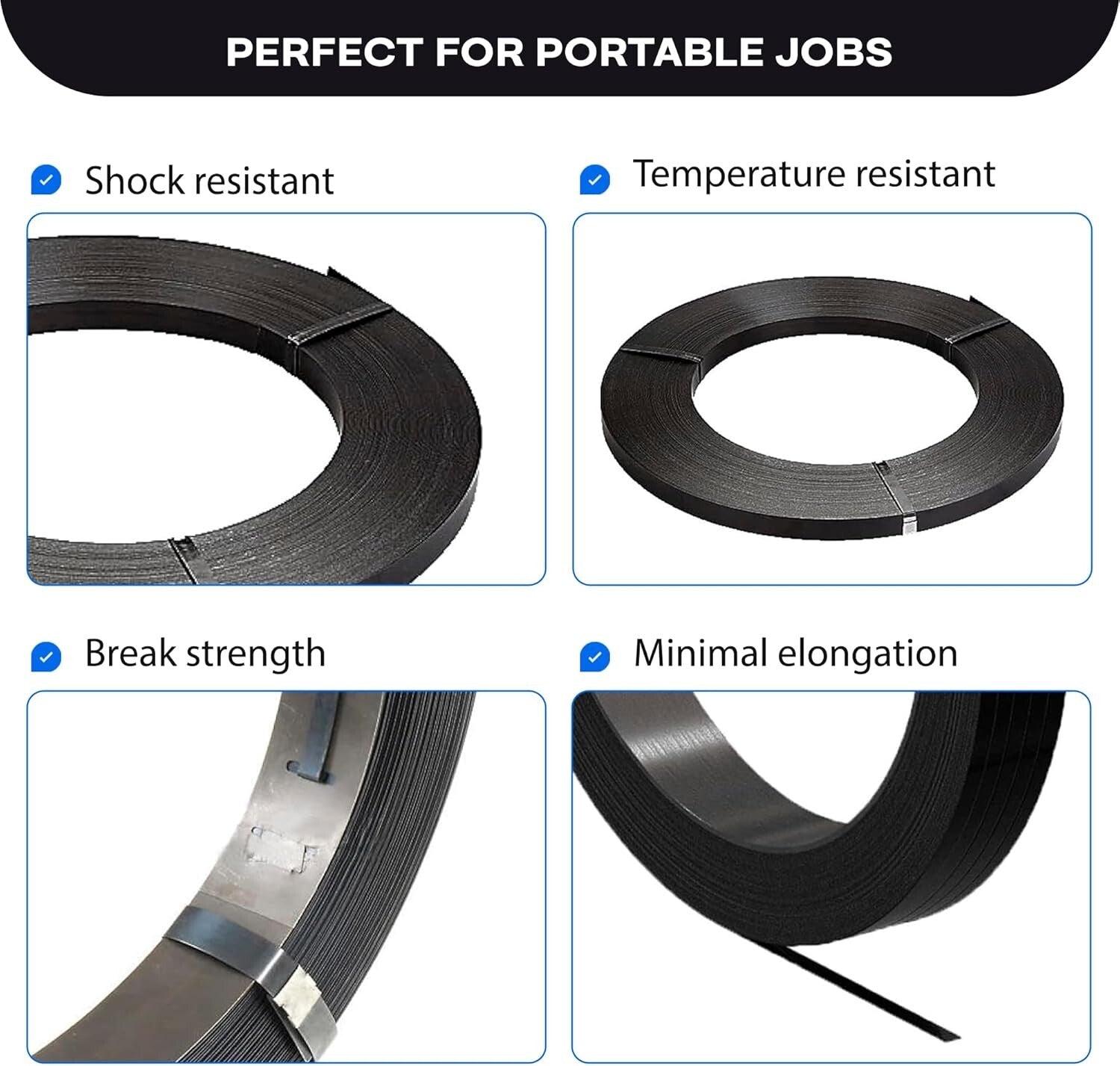IDL Packaging 5/8" x .020" x 200' Steel Strapping Coil (1400 Lbs Break Strength)