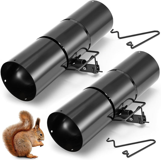 Tube Squirrel Trap Rust Resistant Trap 4.5'' Diameter with a Setting Tongs 2 Pcs