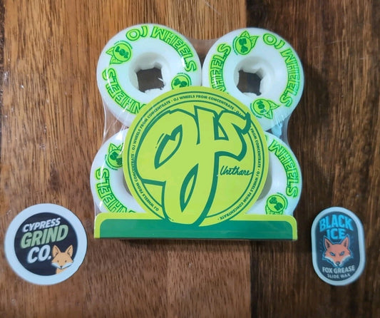 OJ Wheels 54mm 101a From Concentrate Hardline Skateboard Wheels Brand New -Green