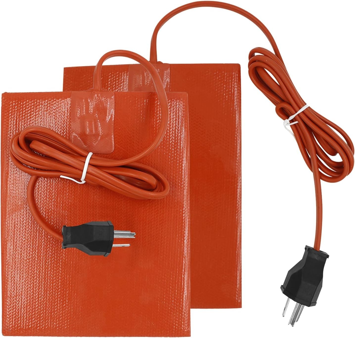 Car Engine Silicone Heating Pad 120v,300w 6x8" for Metal Surface (2 Pcs Orange)