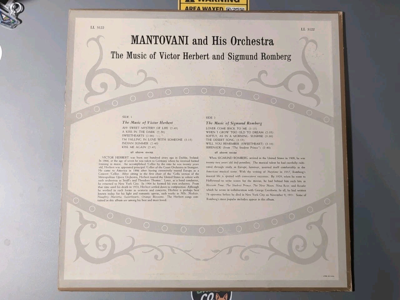 Mantovani: The Music Of Victor Herbert And Sigmund Romberg  12"   33 RPM   LP