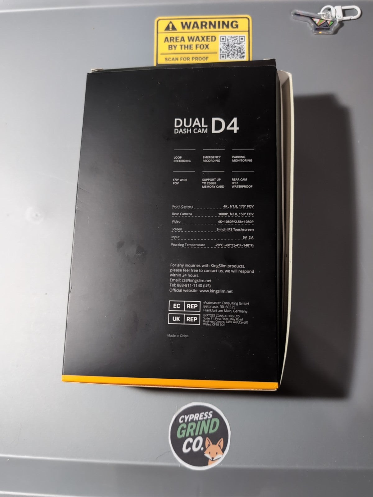 Kingslim D4 Dual Dash Camera - Black