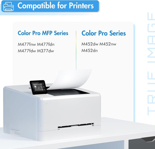 True Image 4 Color Toner Replaces 410A HP Laserjet CF410A CF411A CF412A CF413A