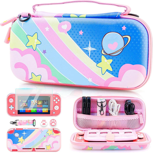 Pink Travel Carrying Case for Nintendo Switch Lite Cute Accessories NEW