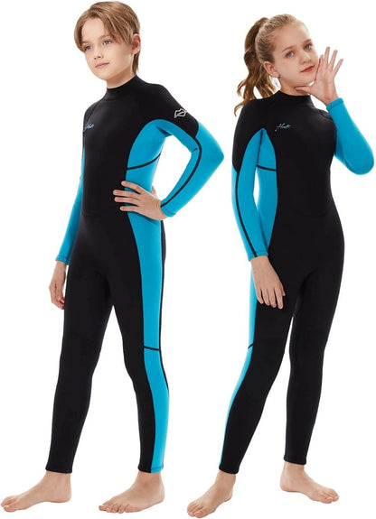 Hevto Kids 3/2mm Neoprene Wetsuit Youth Boys Girls Full Body Swim Surf Dive Suit