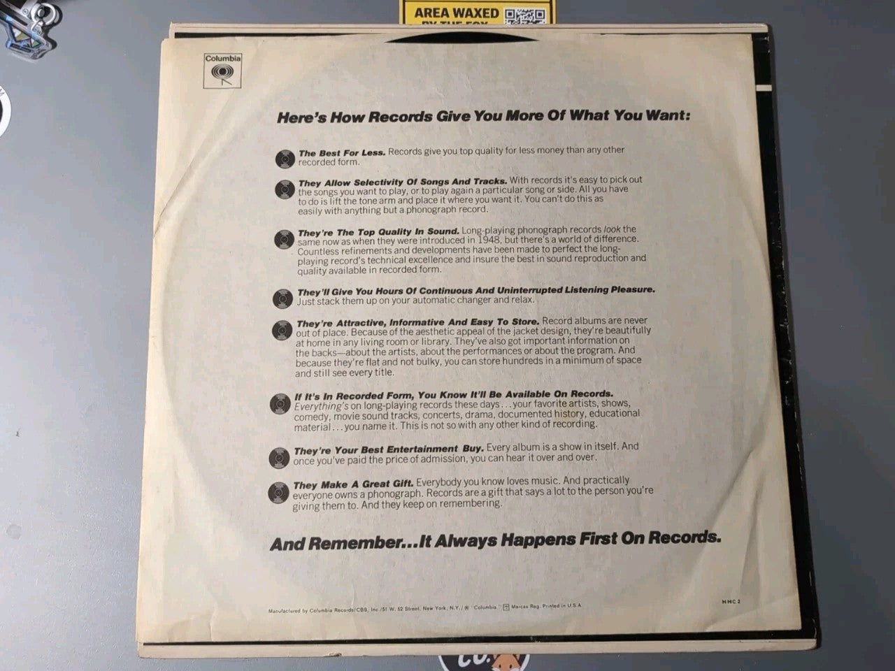 Vintage LP United Artists "Great Motion Picture Themes" UAL 3122 Good Condition