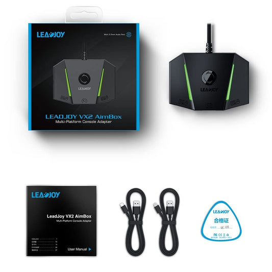 Leadjoy VX2 AimBox Keyboard Mouse Converter Adapter for PS4, Xbox, Nintendo Sw..