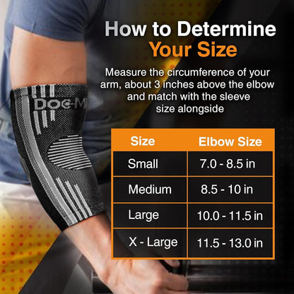 Doc Miller - Compression Elbow Brace - Small - Grey