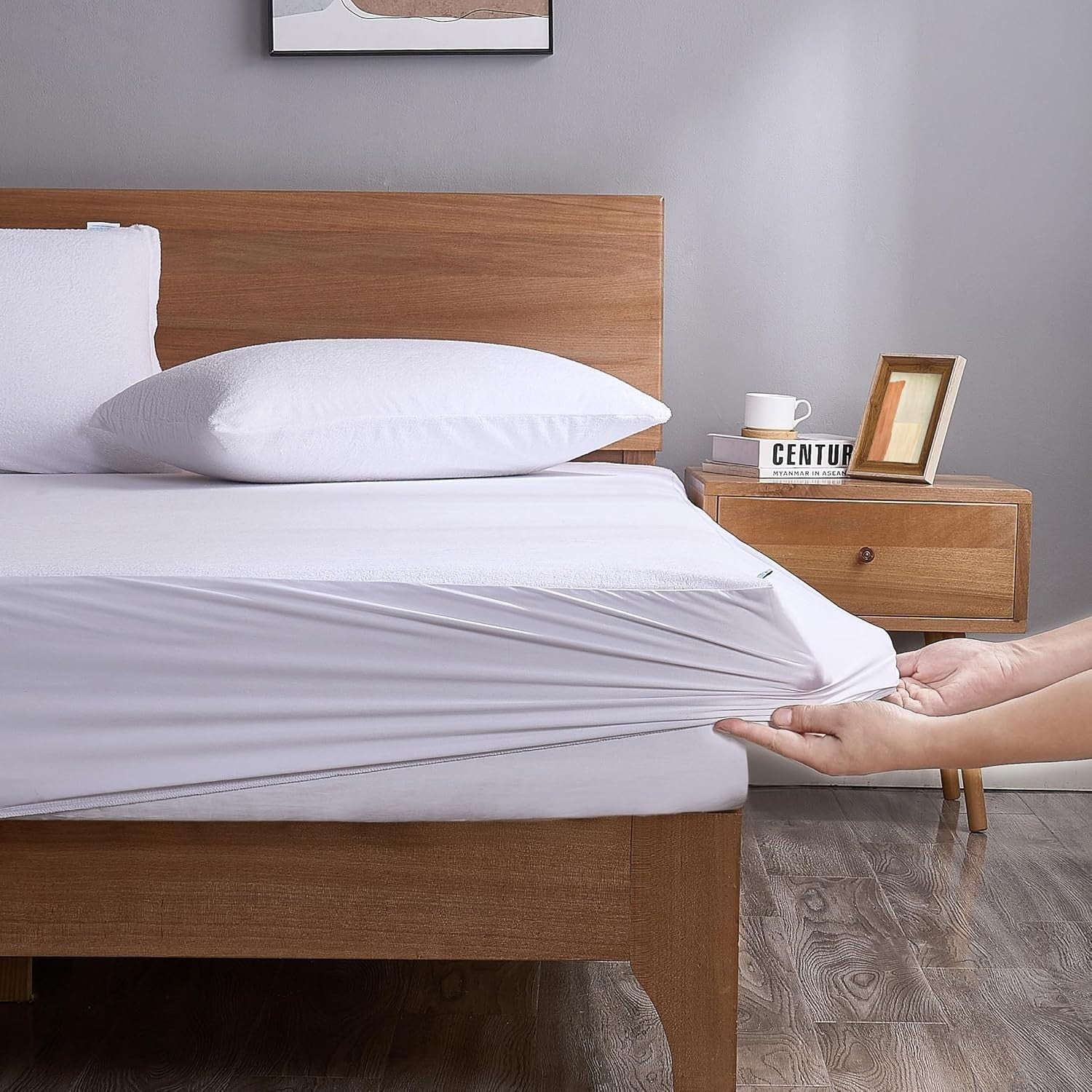 Cotton Terry Mattress Protector 100% Waterproof, Hypoallergenic cover (Twin XL)