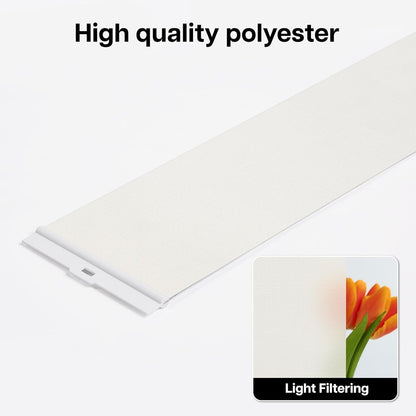 LazBlinds Fabric Vertical Blind Slats 82.5"x3.5" Light Filtering Off White 25pk