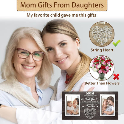 Gifts for Mom from Daughter, Son, Mom Picture Frame Holds 2 Size 4x6 Photos