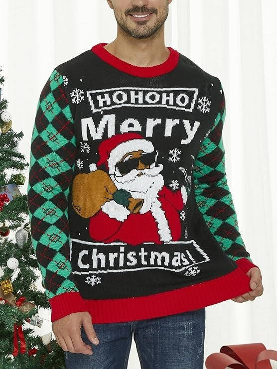 Men’s Ugly Christmas Sweater Holiday Pullover Knit – Size Small