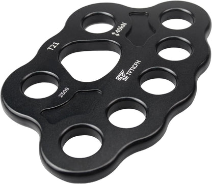 40kN Aluminum Rigging Plate 4-Hole Anchor Multiplier for Climbing Rescue Hammock